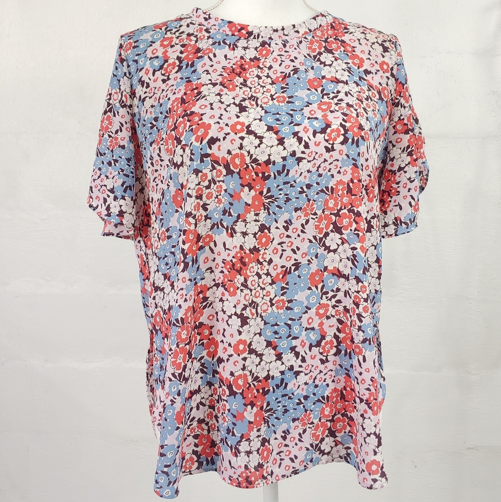 LOFT FLORAL PULLOVER TOP (653)